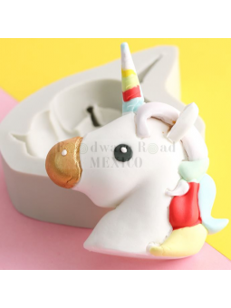 Fondant Molde de Silicón Cara Unicornio Feliz 8x6cm