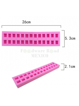 Molde De Silicón Para Fondant Cubo Letras 26cm