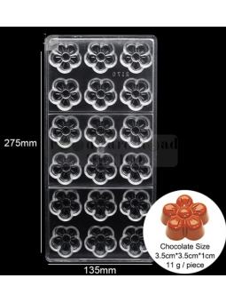 Molde Chocolate Flor 5 Pétalos Plástico Compacto