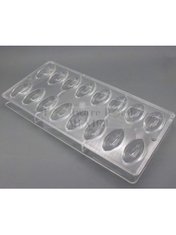 Molde Chocolate Grano de Cacao 16 Cavidades Plástico Compacto