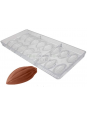 Molde Chocolate Grano de Cacao 16 Cavidades Plástico Compacto