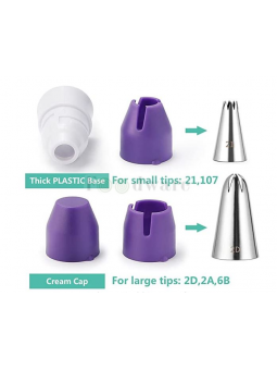 Cople Para Duyas Estandar y Medianas Con Tapa Gira Rápido 5 Pzs